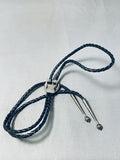 Expressive Vintage Native American Navajo Sleeping Beauty Turquoise Sterling Silver Bolo-Nativo Arts