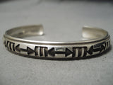 Authentic Vintage Native American Navajo Thomas Singer Sterling Silver Bracelet Old-Nativo Arts