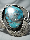 Mind Blowing Vintage Native American Navajo Morenci Turquoise Sterling Silver Bracelet-Nativo Arts