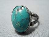 Amazing Vintage Native American Navajo Turquoise Sterling Silver Ring-Nativo Arts