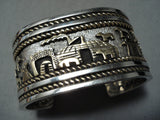 Rob Nelson Navajo Sterling Silver And Gold Storyteller Bracelet Native American-Nativo Arts