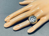 Important Vintage Native American Hopi Sterling Silver Ring-Nativo Arts