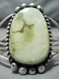Huge Vintage Native American Navajo Orvil Jack Turquoise Sterling Silver Bracelet Old-Nativo Arts