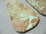 Exceptional Santo Domingo Royston Turquoise Earrings Native American-Nativo Arts