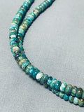 Important Native American Navajo Damale Turquoise Sterling Silver Necklace-Nativo Arts