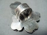 Jake Francosa San Felipe Turquoise Sterling Silver Buffalo Ring-Nativo Arts