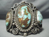 Best Vintage Native American Navajo Royston Turquoise Sterling Silver Bracelet Pawn Marks-Nativo Arts