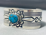 Very Important Gibson Nez Vintage Native American Navajo Turquoise Sterling Silver Bracelet-Nativo Arts