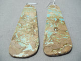 Exceptional Santo Domingo Royston Turquoise Earrings Native American-Nativo Arts
