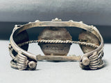 Piece Of History Vintage Native American Navajo Turquoise Sterling Silver Bracelet Old-Nativo Arts