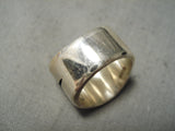 Incredible Vintage Hopi Sterling Silver Ring Native American Old-Nativo Arts