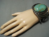 One Of Biggest Best Vintage Native American Navajo Royston Turquoise Sterling Silver Bracelet-Nativo Arts