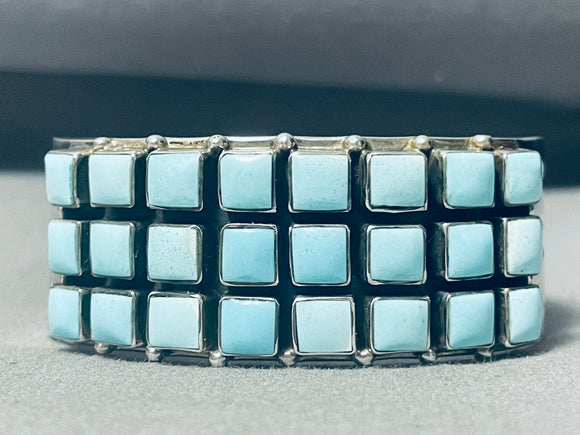 Best Sierra Nevada Turquoise Vintage Native American Navajo Sterling Silver Bracelet Cuff-Nativo Arts