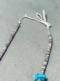 Rare Longer Excellent Vintage Native American Navajo Kingman Turquoise Necklace-Nativo Arts