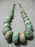 Native American Biggest Best Vintage Santo Domingo Royston Turquoise Sterling Silver Necklace-Nativo Arts