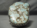 Biggest Best Vintage Native American Navajo #8 Turquoise Sterling Silver Bracelet Old-Nativo Arts