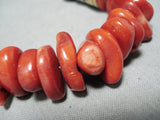 Singer Chunky Coral Native American Navajo Sterling Silver Necklace-Nativo Arts