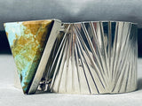 Best Native American Navajo Triangular Rare Shape #8 Turquoise Sterling Silver Bracelet-Nativo Arts