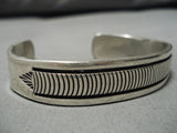 Important Vintage Native American Navajo Bruce Morgan Sterling Silver Bracelet-Nativo Arts
