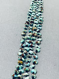 Native American Classic Vintage Santo Domingo Royston Turquoise Black Shell Necklace-Nativo Arts