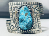 One Of The Most Unique Native American Navajo Zig Zag Turquoise Sterling Silver Bracelet-Nativo Arts