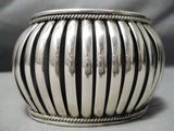 Detailed Sterling Silver Basket Vintage Zuni Native American Bracelet Cuff-Nativo Arts
