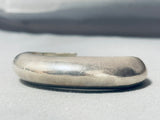 Orville Tsinnie Authentic Vintage Native American Navajo Thick Sterling Silver Bracelet-Nativo Arts