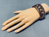 Native American Important Willie Hand Repoussed Copper Detailed Bracelet-Nativo Arts