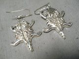 Wonderful Ann Miller Navajo Sterling Silver Earrings Native American-Nativo Arts