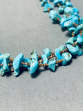 Gorgeous Vintage Native American Navajo Turquoise Heishi Sterling Silver Necklace-Nativo Arts