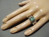 Jeanette Dale Vintage Native American Navajo Damale Turquoise Sterling Silver Ring-Nativo Arts