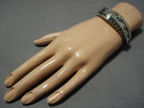Native American Important!! Lonn Parker Green Turquoise Sterling Silver Bracelet-Nativo Arts