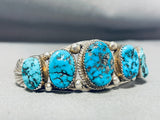 Exceptional Native American Zuni Sleeping Beauty Turquoise Sterling Silver Bracelet Signed-Nativo Arts