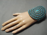 Best Vintage Native American Navajo Larry Moses Begay Turquoise Sterling Silver Bracelet-Nativo Arts