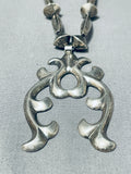 Completely Hand Tooled Vintage Native American Navajo Sterling Silver Torpedo Necklace-Nativo Arts