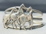 Very Unique Vintage Southwestern Sterling Silver Horse Bracelet-Nativo Arts