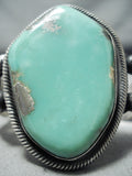 Breathtaking Native American Navajo Royston Turquoise Sterling Silver Bracelet Signed-Nativo Arts
