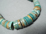 Native American Astonishing Santo Domingo Royston Turquoise Sterling Silver Necklace-Nativo Arts