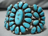 Marvelous Vintage Native American Navajo Blue Gem Turquoise Sterling Silver Native Bracelet-Nativo Arts