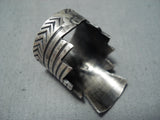 Exceptional Large Navajo Sterling Silver Eagle Ring Native American-Nativo Arts