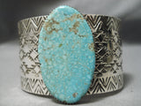 Vivid Spiderweb Turquoise Navajo Sterling Silver Native American Bracelet-Nativo Arts