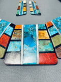 Native American One Of The Most Unique Ever Santo Domingo Turquoise Sterling Silver Necklace-Nativo Arts