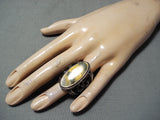Expressive Navajo Bumblebee Jasper Sterling Silver Ring Native American-Nativo Arts