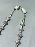 Orville Tsinnie Very Rare Vintage Native American Navajo Hand Tooled Sterling Silver Necklace-Nativo Arts