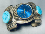 One Of The Best Thomas Singer Vintage Native American Navajo Turquoise Sterling Silver Bracelet-Nativo Arts
