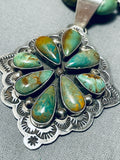 One Of The Best Vintage Native American Navajo Royston Turquoise Sterling Silver Necklace-Nativo Arts