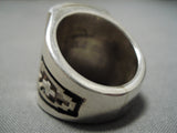 Very Rare Heavy And Large Men's Dan Jackson Sterling Silver Native American Navajo Ring-Nativo Arts