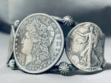 Heavy Coin Native American Sterling Silver Bracelet-Nativo Arts