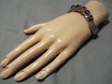 Astounding Vintage Native American Navajo Amethyst Sterling Silver Bracelet-Nativo Arts