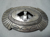 Tremendous Vintage Navajo Sterling Silver Buckle Native American Old-Nativo Arts